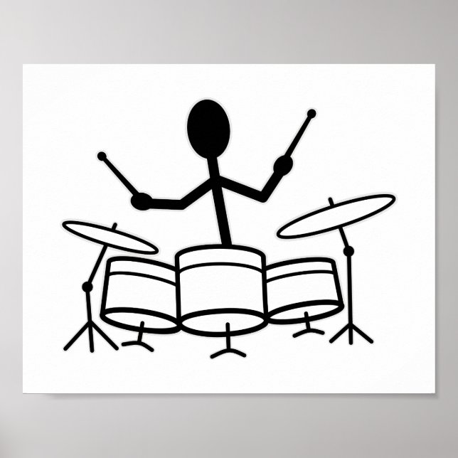 Drummer Stick figur Poster (Framsidan)