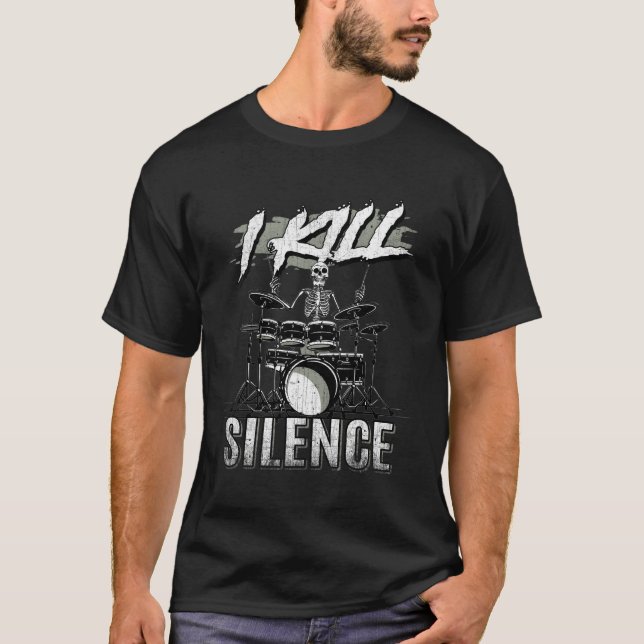Drummer T S För manar trumuppsättningens gåva för Shirt (Framsida)