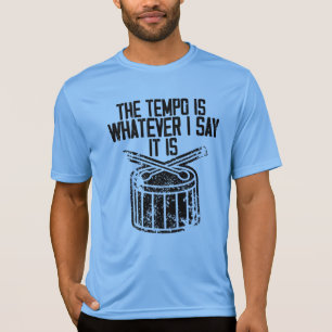Drummer Tempo Music Band Percussion Drum Set Funny T Shirt