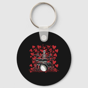Drummer Valentines day Rock N Roll Drum Music Kärl Nyckelring