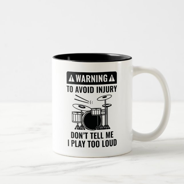Drummer Warning Två-Tonad Mugg (Höger)