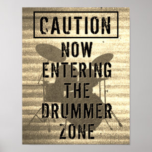 Drummer Zon Drum Kit Music Skriv ut Drumming-Poste Poster