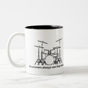 Drummers Använda deras huvuden Två-Tonad Mugg