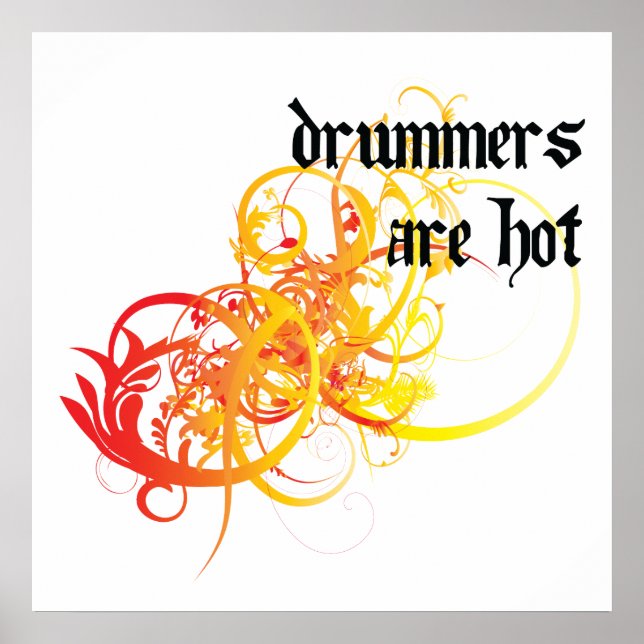 Drummers är Hett Poster (Framsidan)