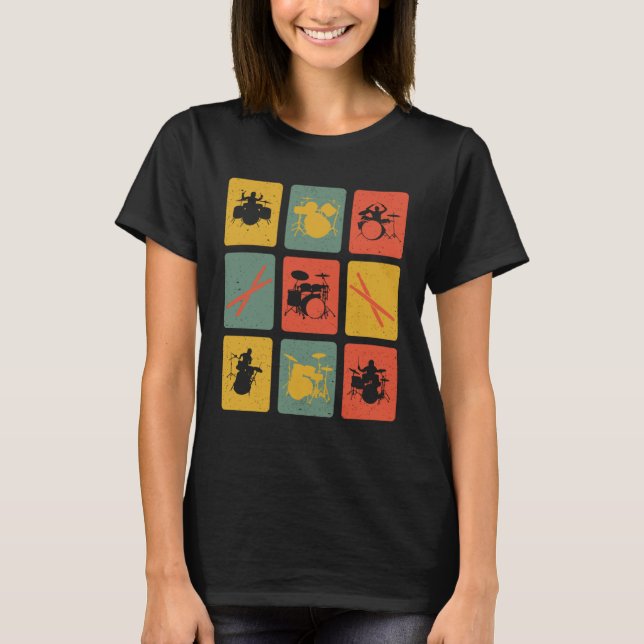 Drummers Drum Musical Instrument Drum Player T Shirt (Framsida)