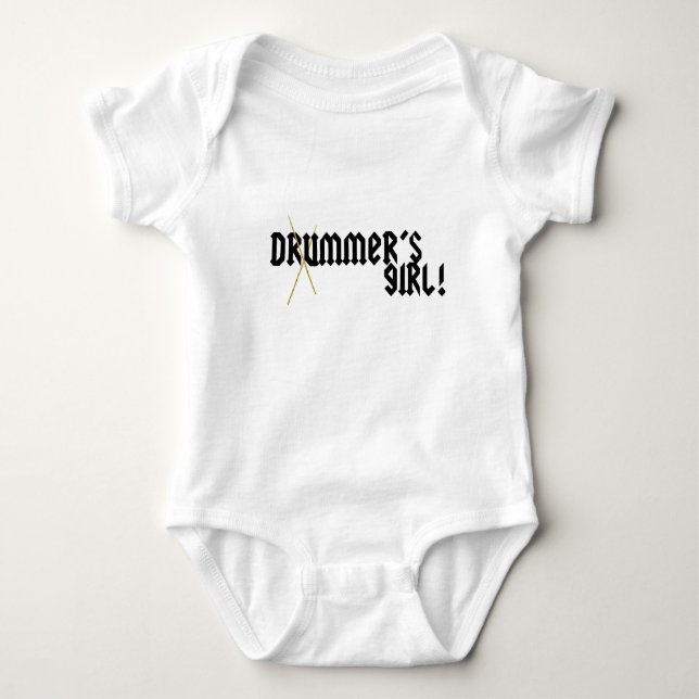 Drummers flicka! t-shirt (Framsida)