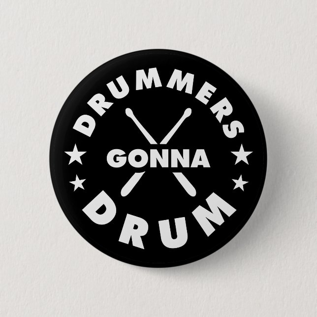 Drummers Gonna Drum, roliga trummor som säger Knapp (Framsida)