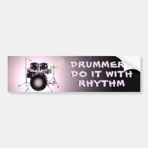 Drummers gör det med rytm bildekal