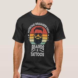 Drummers i manar Fantastisk har stam- och tatuerin T Shirt
