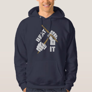 Drummers lustiga biffon, musikgrafik hoodie