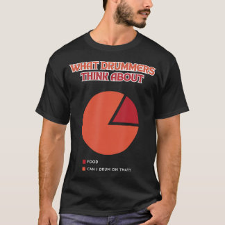 Drummers Think About Drumline Percussionist T Shirt
