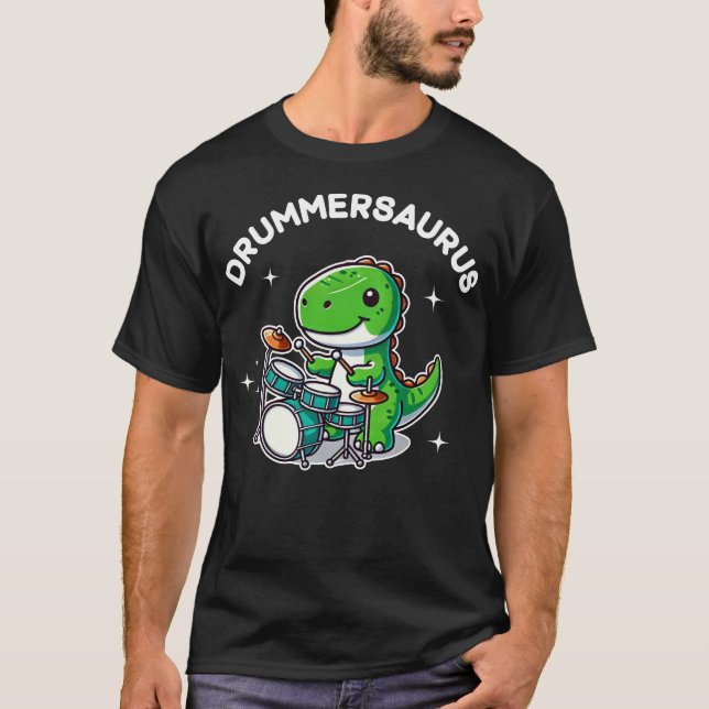 Drummersaurus T Shirt (Framsida)