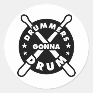 Drummes Gonna Drum Runt Klistermärke