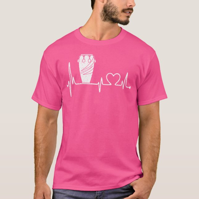 Drumming Älskare Musical Instrument Conga Drum Hea T Shirt (Framsida)