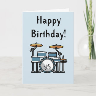 Drumming Birthday Card Kort