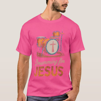 Drumming för Jesus Drums slagisionist och Drummer T Shirt