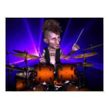 Drumming med Lasers Poster