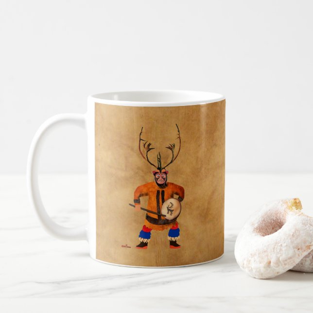 Drumming Shaman Kaffemugg (Med munk)