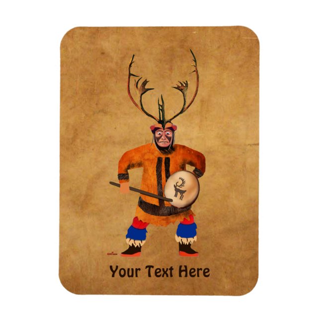 Drumming Shaman Magnet (Vertikal)