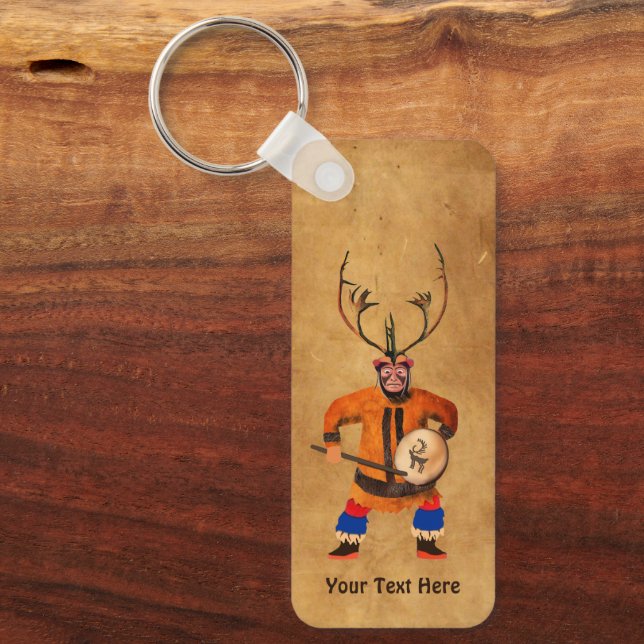 Drumming Shaman Nyckelring (Framsida)