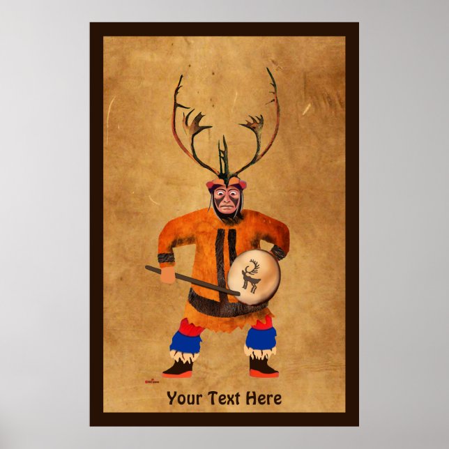 Drumming Shaman Poster (Framsidan)