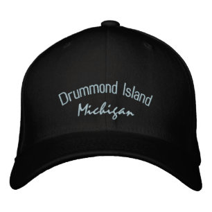 Drummond Island Michigan Embroized Hat Broderad Keps