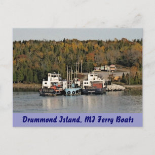 Drummond Island Michigan Ferry Boats Vykort