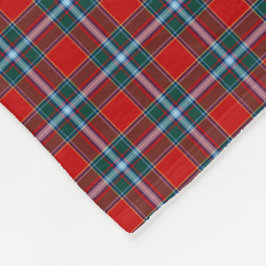 Drummond Klan Red and Light Blue Tartan Fleecefilt