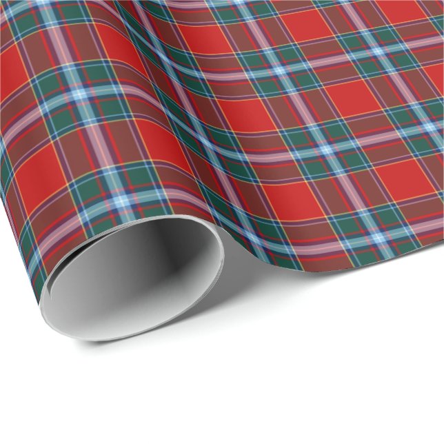 Drummond Klan Tartan Presentpapper (Rullad Hörn)