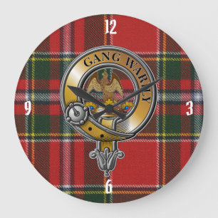 Drummond Tartan & Badge Stor Klocka