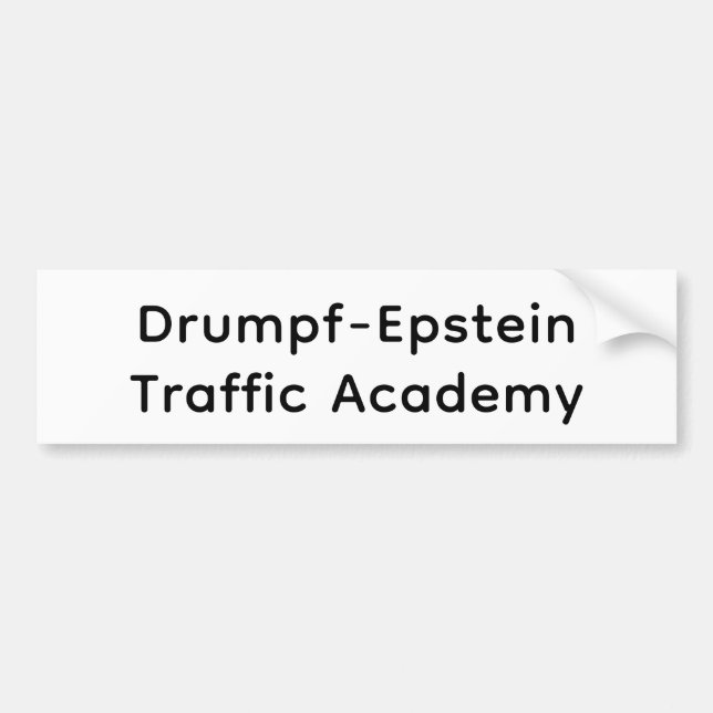 Drumpf-Epstein Trafikskola Hankamer Artjunkhaus Bildekal (Framsidan)