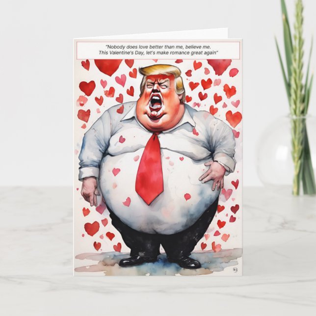 Drumpf Valentine Day Card Tack Kort (Framsida)