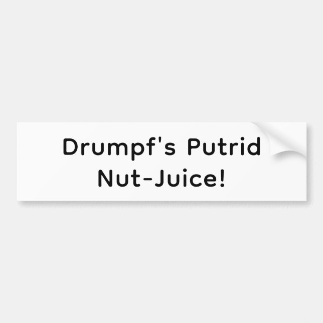 Drumpfs Nöt-Juice Hankamer Artjunkhaus Splash-Kons Bildekal (Framsidan)