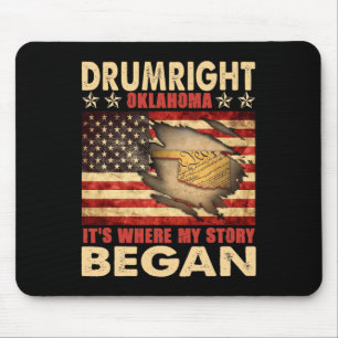 Drumright Oklahoma Usa Flagga 4:e Juli Musmatta