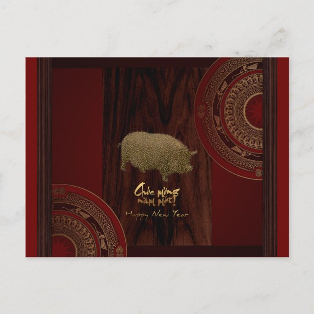 Drums 2 Gris-års vietnamesiskt vykort för hälsning (Framsida)