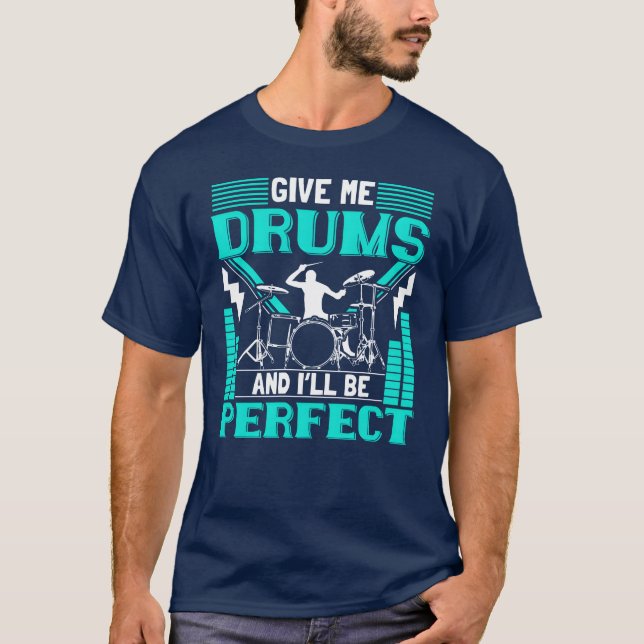 Drums Band Drum Gift Idea family T Shirt (Framsida)