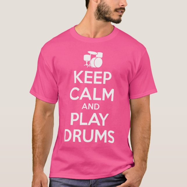 Drums - Behållans Lugn är jag Drummer T Shirt (Framsida)