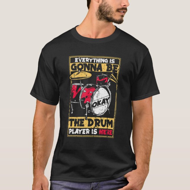 Drums Drummer Drum Kit 3 T Shirt (Framsida)