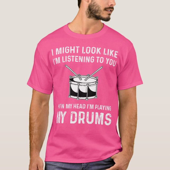 Drums Drummer Drumset T Shirt (Framsida)