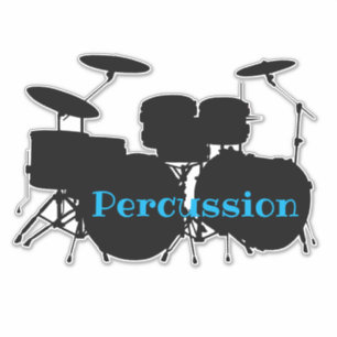 Drums DrumSet Kontursymbol för kontur Klistermärken