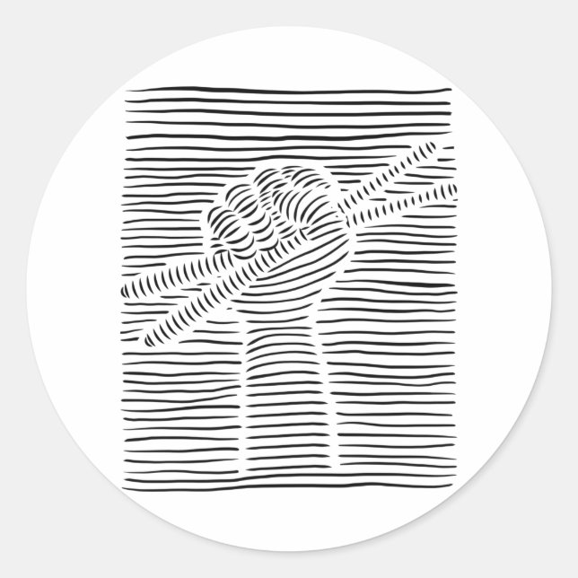 Drums Drumsticks Drummer Runt Klistermärke (Framsida)