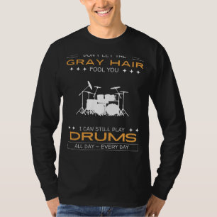 Drums Enthusiast Tee - Defy Grått Hair, Behålla Dr