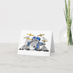 Drums födelsedagskort - 12 kort