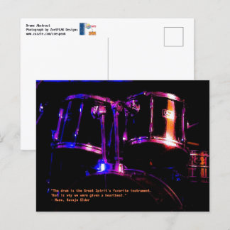 Drums gör vykortet för tal vykort