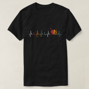 Drums Heartslag Gifts Drummers Music Älskare Vint T Shirt