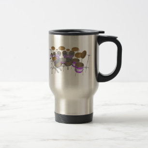 Drums: Lila- och vittrumsats: 3D-modell: Mugg