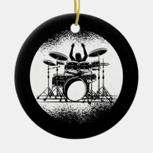 Drums Manar Women Drum Kit Music Gift Julgransprydnad Keramik