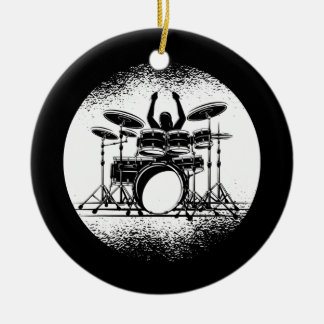 Drums Manar Women Drum Kit Music Gift Julgransprydnad Keramik