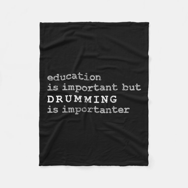 Drums Marching Band Drummer Education Fleecefilt (Framsidan)