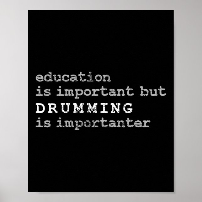 Drums Marching Band Drummer Education Poster (Framsidan)
